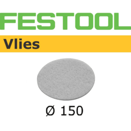 Festool 150mm 0 Hole Vlies Abrasive Disc - White (10 pack) (496509)