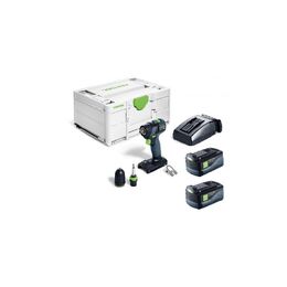 Festool TXS 18V Cordless Compact 2 Speed Drill 5.2Ah Bluetooth Set in Systainer (576895)