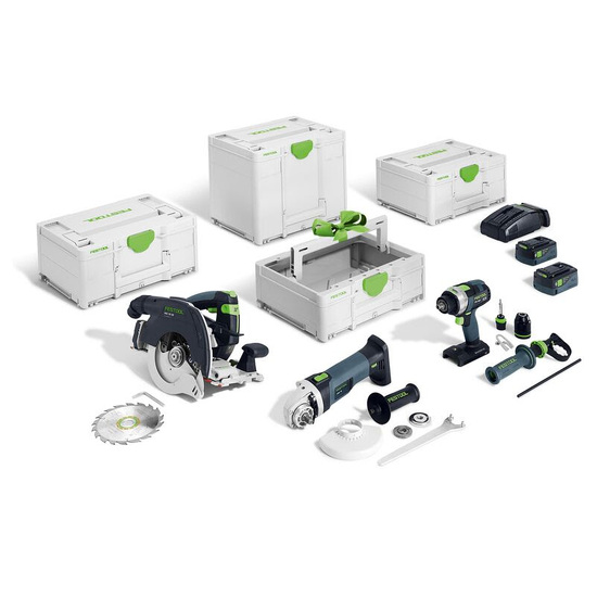 Festool 18V 3 Piece 5.0Ah Li-ion Timber Combination Kit (578506)